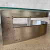 Vintage Industrial Style Heavy Steel Glass Coffee Table