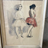 Pair 1950's Ballerina Paintings