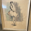 Pair 1950's Ballerina Paintings