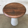 Nuevo Living Exeter Round Side Table - Wood, Metal, & Concrete