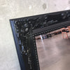 Ornate Gothic Black Wood Mirror