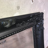 Ornate Gothic Black Wood Mirror