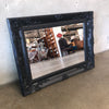 Ornate Gothic Black Wood Mirror