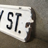 Vintage Porcelain Seminary Street Sign