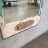 Chippy Framed Vintage Victorian Mirror with Caning Inset