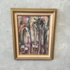 Vintage Oil on Board Abstract Painting