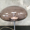 Vintage Bill Curry Mushroom Lamp With Smoke Glass Shade Circa 1965