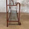 Rustic Vintage Mexican Wrought Iron & Four Glass Shelf Display