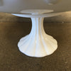 Vintage White Milk Glass Pedestal Fruit Bowl