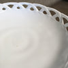 Vintage White Milk Glass Pedestal Fruit Bowl