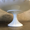 Vintage White Milk Glass Pedestal Fruit Bowl