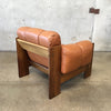 1970s Kalustekiila Finnish Leather & Rosewood Armchair