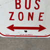 "No Stopping Bus Zone" Porcelain Sign