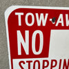 "No Stopping Bus Zone" Porcelain Sign