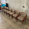 Set of 6 Mid Century Danish Dining Chairs by Erik Buch