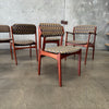 Set of 6 Mid Century Danish Dining Chairs by Erik Buch