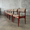 Set of 6 Mid Century Danish Dining Chairs by Erik Buch