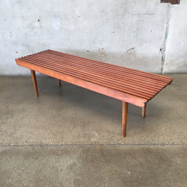 Mid Century Slat Bench/Coffee Table