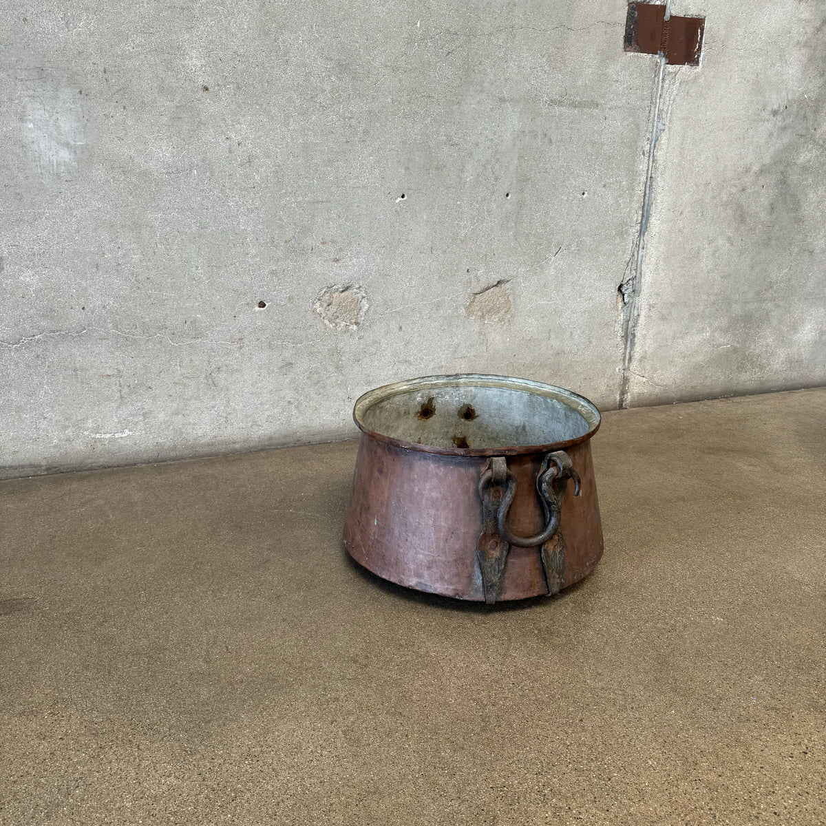 Antique Copper Cauldron Pot