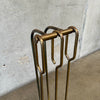 Mid Century Brass Fire Tool Set Circa 1965