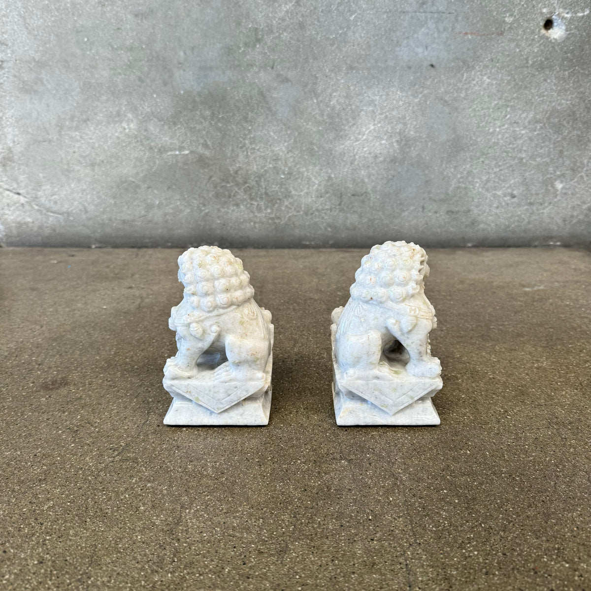 Stone Foo Dog Bookends