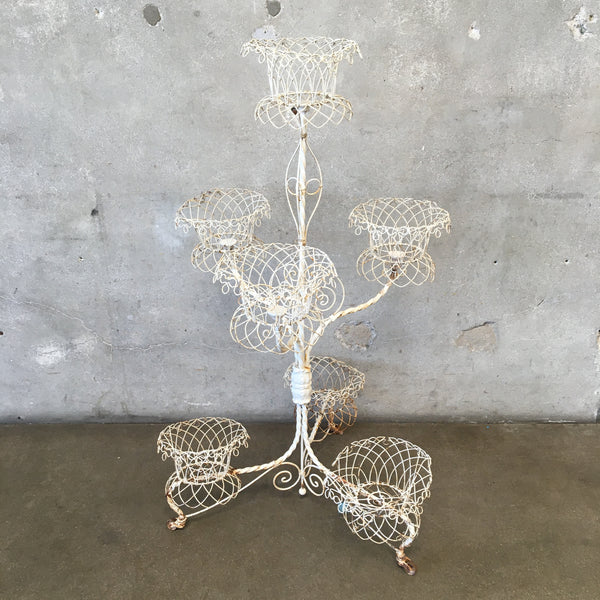 Vintage Victorian Wire Plant Stand