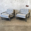 Pair of Mid Century Modern Milo Baughman Style Chairs