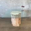 Natural Root Base Table with Glass Top