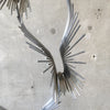 Signed Curtis Jere "Birds At Flight" Chrome Metal Sculpture With Original Base