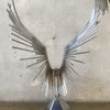 Signed Curtis Jere "Birds At Flight" Chrome Metal Sculpture With Original Base