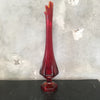 Mid Century Modern Viking Swag Glass Vase