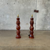 Pair of Solid Wood Turned Lamps