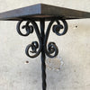 Single Tile Table Wrought Iron D&M Tile 1930s - Fleur de Lis