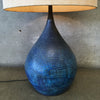 Mid Century Modern Large Ceramic Lamp with Original Shade