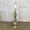 Tall Brass Lamp with Animal Shapes