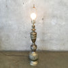 Tall Brass Lamp with Animal Shapes