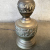 Tall Brass Lamp with Animal Shapes