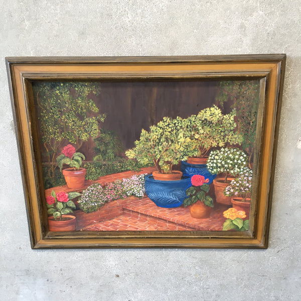 1973 Signed Garden Painting