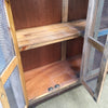 Recycled Wood Cabinet With Three Double Doors & Wire Mesh