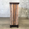 Recycled Wood Cabinet With Three Double Doors & Wire Mesh