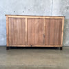 Recycled Wood Cabinet With Three Double Doors & Wire Mesh