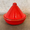 De Silva Hand Made In Italy Tagine With Red/Orange Glazed Lamb Pot