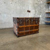 Antique Flat Top Steamer Trunk