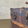 Antique Flat Top Steamer Trunk