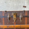 Antique Flat Top Steamer Trunk