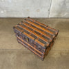 Antique Flat Top Steamer Trunk