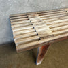 Mid Century Modern Slat Wood Bench