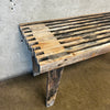 Mid Century Modern Slat Wood Bench