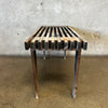 Mid Century Modern Slat Wood Bench