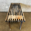 Mid Century Modern Slat Wood Bench